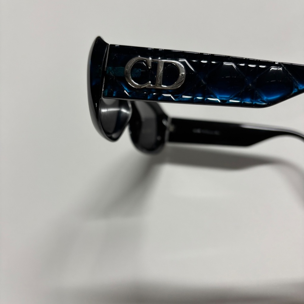 Christian Dior. Rare Vintage sunglasses. Beautiful Deep Marbled Blue. - Picture 5 of 8
